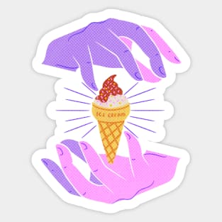 The magic of ICE CREAM Sticker